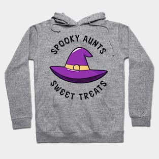 Halloween Witch Hat Spooky Aunts Sweet Treats Hoodie